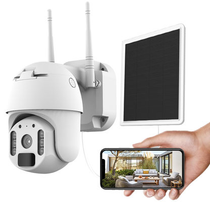 2021 radio impermeabile all'aperto del IP della macchina fotografica del seme PTZ della cupola del CCTV della macchina fotografica di Wifi di sicurezza incorporata solare della sirena HD 1080P PIR Battery